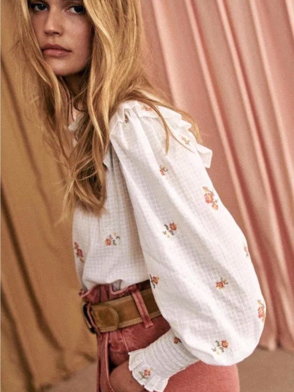 Sezane Donna Blouse NWT Europen Size 36/ US Size 2 Like New - Picture 2 of 12